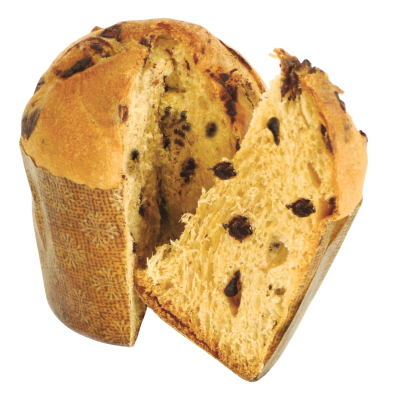 Preview: Mini Panettone al Cioccolato mit dunklen Schokoladentropfen ohne Rosinen traditionelles Weihnachtsgebäck